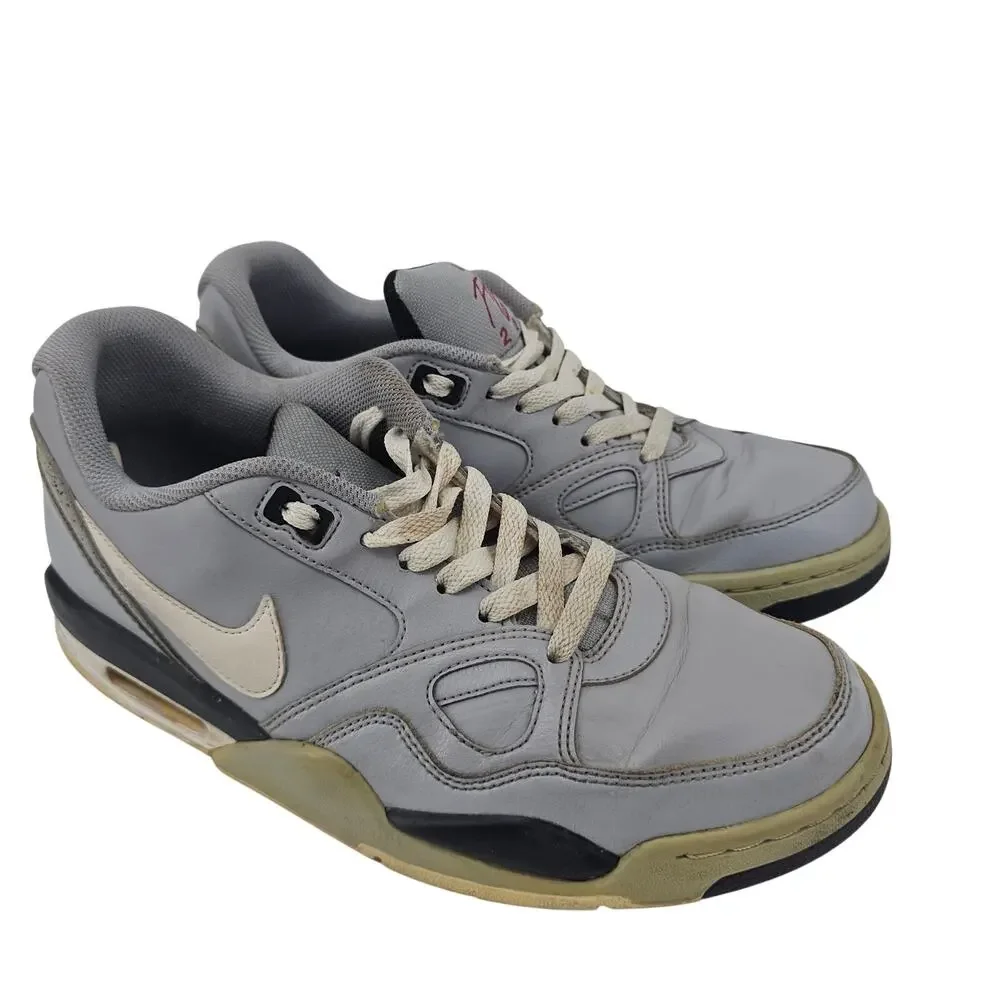 Nike Flight '13 Mid Sneaker Shoe Wolf Grey White Mens 9.5 3599467-001 Streetwear